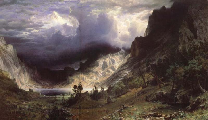 Albert Bierstadt Ein Sturm in den RockY Mountains,Mount Rosalie France oil painting art